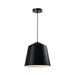 QUVIO Hanglamp modern - Kokerlamp - D 33 cm - Zwart