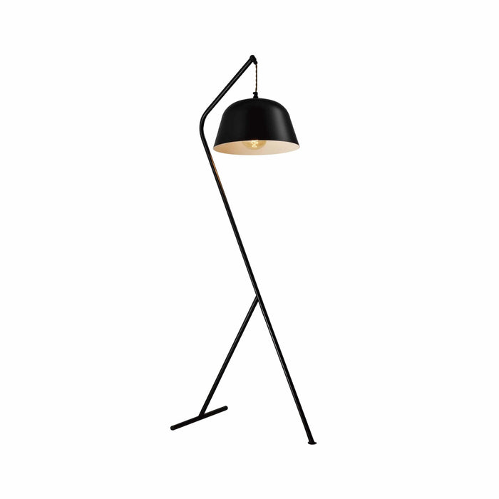 QUVIO Vloerlamp retro - Vintage design - 44 x 35 x 130 cm - Zwart