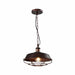 QUVIO Hanglamp industrieel - Fabriekslamp koper - D 26 cm - Roestbruin