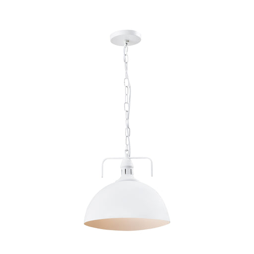 QUVIO Hanglamp industrieel - Fabriekslamp - D 30 cm - Wit