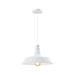 QUVIO Hanglamp retro - Vintage cafe lamp - D 36 cm - Wit