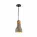 QUVIO Hanglamp modern - Bolvormig hout met beton - Diameter 11,5 cm