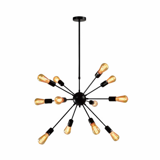 QUVIO Hanglamp modern - Ster van metaal met 18 fittingen - 65 x 85 x 51 cm