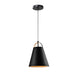 QUVIO Hanglamp modern - Trechtervorm - Diameter 25 cm - Zwart
