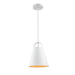 QUVIO Hanglamp modern - Trechtervorm - Diameter 25 cm - Wit