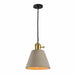 QUVIO Hanglamp landelijk - Kegeltje van beton - Diameter 12 cm