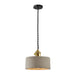 QUVIO Hanglamp landelijk - Brede cilinder van beton - Diameter 16 cm