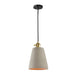 QUVIO Hanglamp landelijk - Kegel van beton rond - Diameter 15 cm