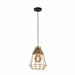 QUVIO Hanglamp industrieel - Beton met kooi lang - Diameter 19,5 cm