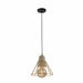 QUVIO Hanglamp industrieel - Beton met prismavormige kooi - Diameter 18 cm