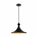 QUVIO Hanglamp modern - Hoedvorm metaal met knop - Diameter 32 cm