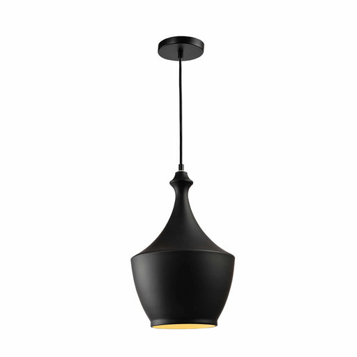 QUVIO Hanglamp modern - Uniek design metaal met knop - Diameter 25 cm