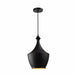 QUVIO Hanglamp modern - Uniek design metaal met knop - Diameter 25 cm