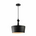QUVIO Hanglamp modern - Rond metaal met knop - Diameter 31 cm