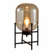 QUVIO Tafellamp modern - Glazen stolp in metalen frame - Diameter 28 cm
