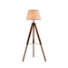 QUVIO Vloerlamp landelijk - Driepoot van hout - Diameter voet 60 cm