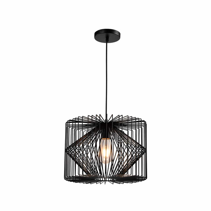 QUVIO Hanglamp modern - Cilindervorm draadstaal - Diameter 35 cm
