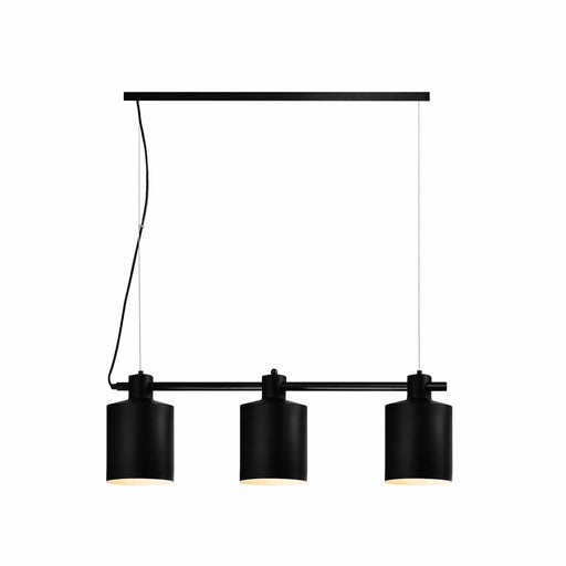 QUVIO Hanglamp modern - 3 lichtpunten met ronde kappen - 15,5 x 90 x 26 cm