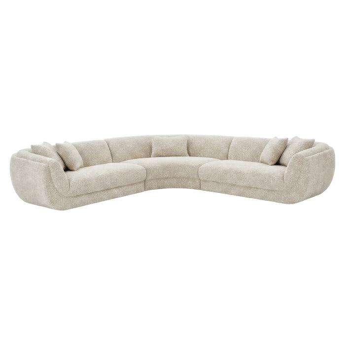 Richmond Organische Hoekbank Gianelle 310cm, Chunky stof - Natural