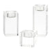 QUVIO Waxinelichthouder - Set van 3 - Glas