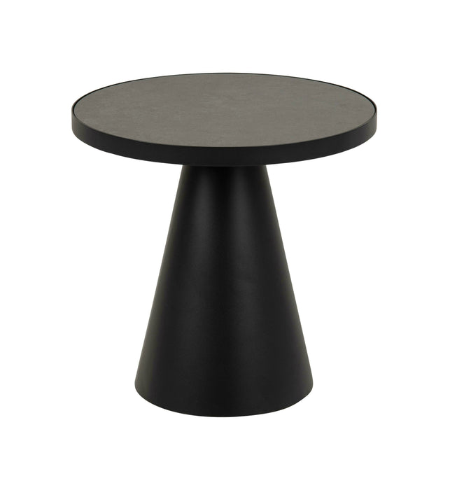 Bendt Salontafel Anemone Keramiek 46cm - Zwart - Rond