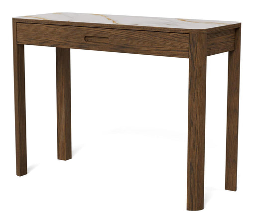 Bendt Sidetable Jawana Marmerlook en eikenfineer, 100cm - Beige - ThatLyfeStyle