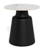 Sohome Ronde Bijzettafel Noelle Keramiek, 45cm - Wit/Zwart - ThatLyfeStyle