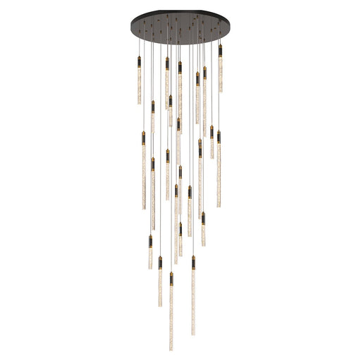 Richmond Hanglamp / Videlamp Crosley LED, 25-lamps, ø120cm - Zwart - ThatLyfeStyle