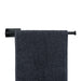 QUVIO Handdoekrek - Metaal - 7 x 35 x 5 cm - Zwart - Handdoekhouders - Stang voor aan de muur