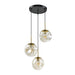 QUVIO Hanglamp eettafel - 3 lichtspunten - Glazen bollen - Rond - Metaal - Glas