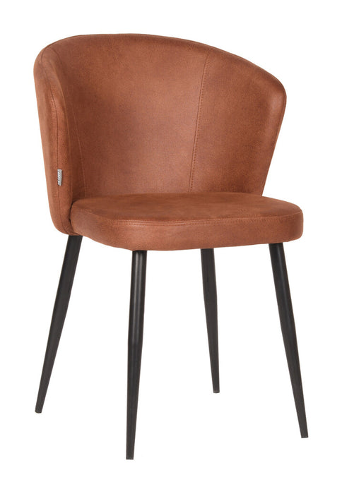 LABEL51 Eetkamerstoel Wave Microfiber - Cognac - ThatLyfeStyle