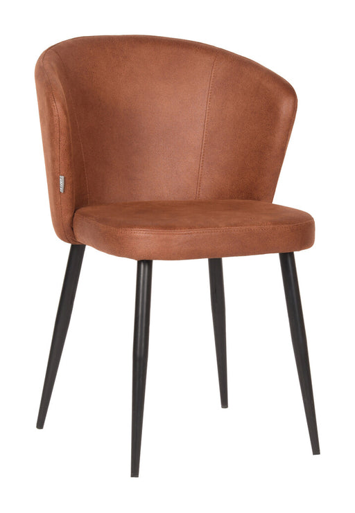 LABEL51 Eetkamerstoel Wave Microfiber - Cognac - ThatLyfeStyle