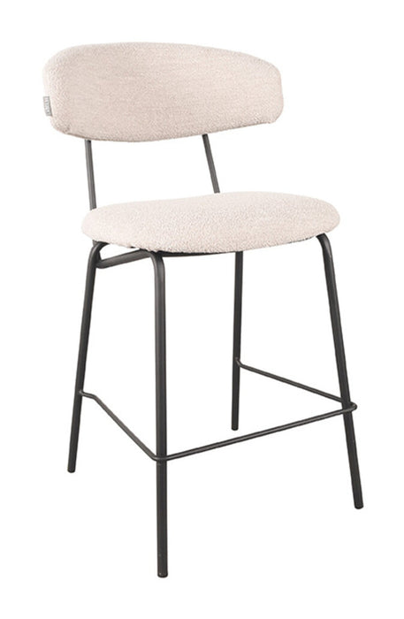 LABEL51 Barkruk Zack Bouclé - Naturel (zithoogte 65cm)