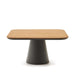 Kave Home Vierkante Tuintafel Tudons Teakhout, 148 x 148cm - Donkergrijs