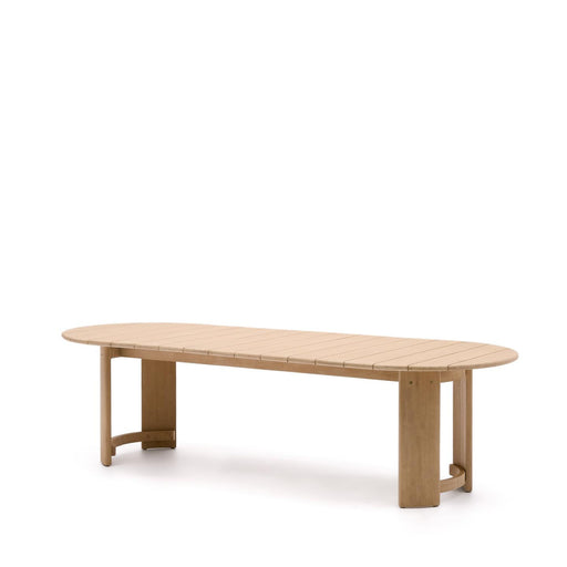 Kave Home Ovale Eettafel Xoriguer Eucalyptushout, 280 x 110cm - Naturel - Ovaal