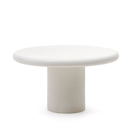 Kave Home Ronde Eettafel Addaia Cement, 140cm - Wit - ThatLyfeStyle