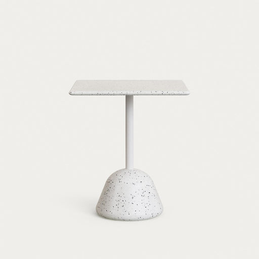 Kave Home Bartafel Saura Terrazzo, 70 x 70cm - Wit - Vierkant