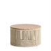 Kave Home Ronde Salontafel Dandara Acaciahout en touw, 70cm - Ecru - ThatLyfeStyle