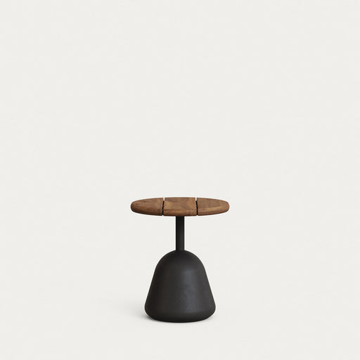 Kave Home Ronde Bijzettafel Saura Acacia, Ø43cm - Walnoot