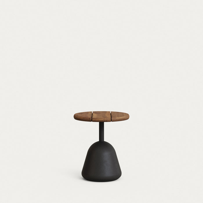 Kave Home Ronde Bijzettafel Saura Acacia, Ø43cm - Walnoot