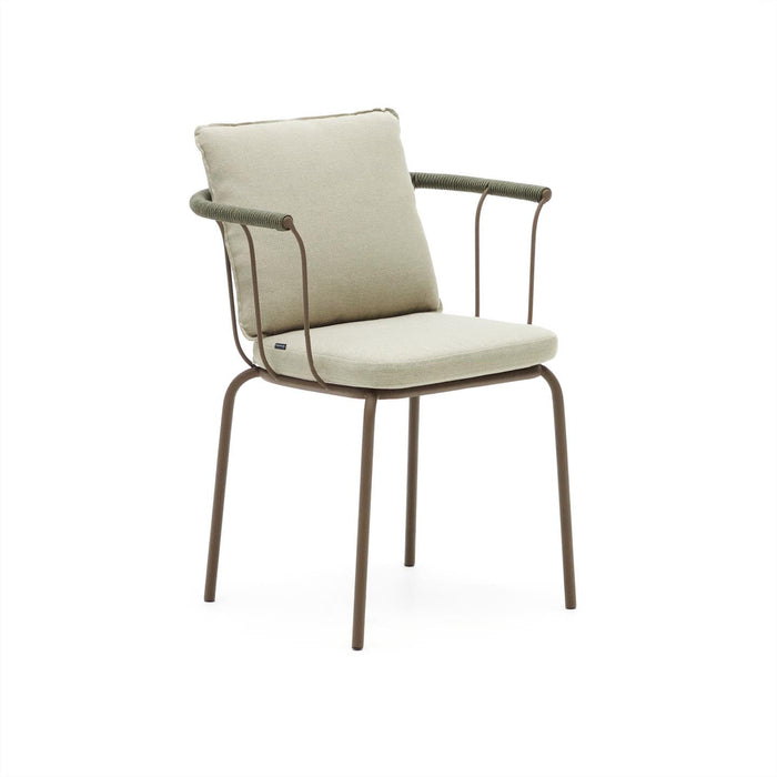 Kave Home Tuinstoel Salguer Gevlochten touw en staal - Beige
