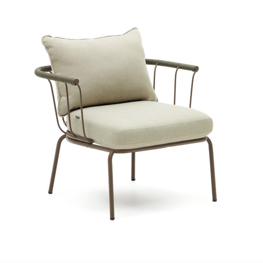 Kave Home Outdoor Fauteuil Salguer Gevlochten touw en staal - Beige