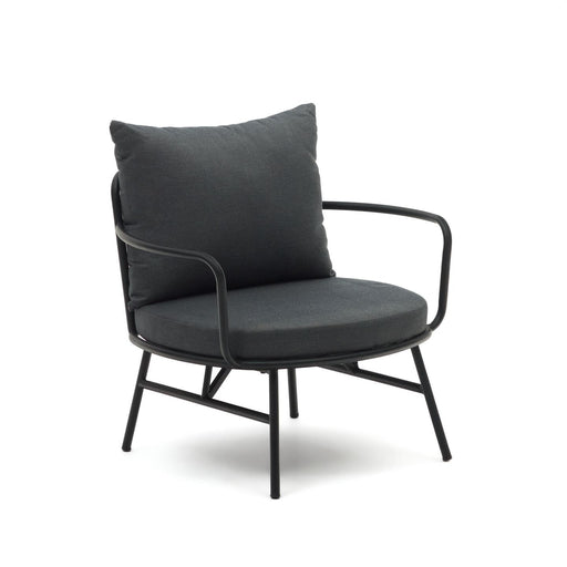 Kave Home Outdoor Fauteuil Bramant - Zwart - ThatLyfeStyle