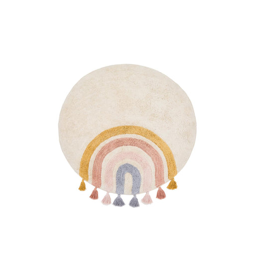 Kave Home Rond Vloerkleed Tadea Regenboog, 100cm - Meerkleurig - ThatLyfeStyle