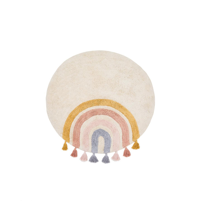 Kave Home Rond Vloerkleed Tadea Regenboog, 100cm - Meerkleurig - ThatLyfeStyle