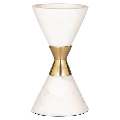 Richmond Kandelaar Jurre Marmer, 18cm - Wit