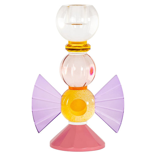 Richmond Kandelaar Liony Glas, 20cm - Roze