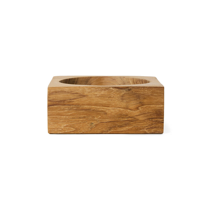 HKliving Teak cube bowl, small - Naturel