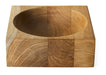HKliving Schaal Cube Teakhout, 22 x 22cm - Bruin