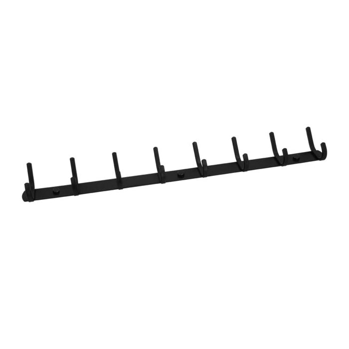 QUVIO Wandkapstok – 8 haken – Metaal – Zwart - ThatLyfeStyle